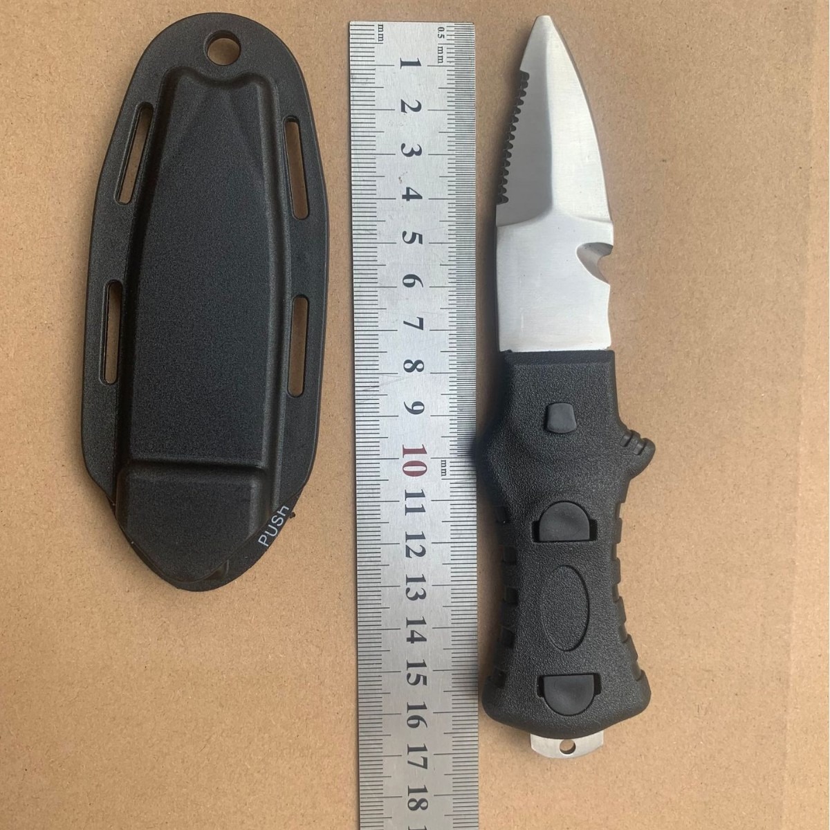 Dive Knife Titanium - Duikmes voor redding, roestvrijstalen duikgereedschap met