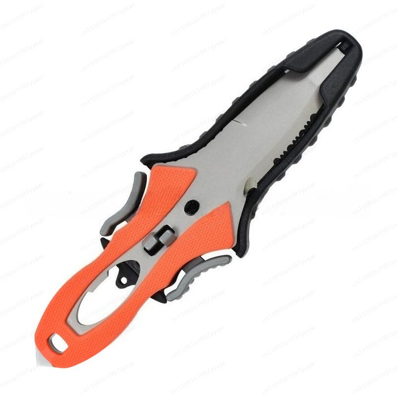 Dive Knife Titanium - Waterreddingsmes Outdoor touwsnijder Titanium geplateerd duiken