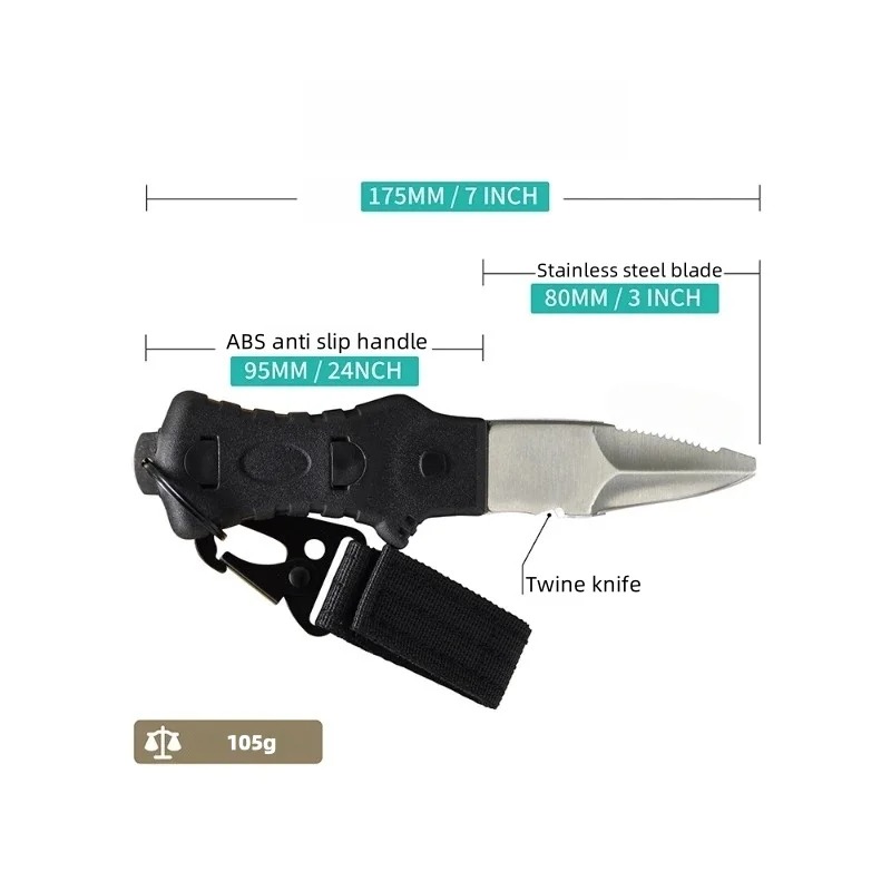 Waterreddingsmes voor buiten,  - Dive Knife Titanium recensie en prijs