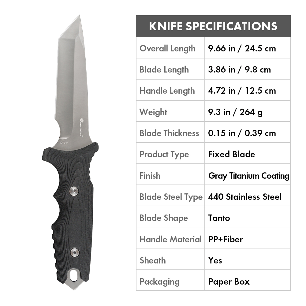 Survival vast mes EDC tactisch - Dive Knife Titanium recensie en prijs